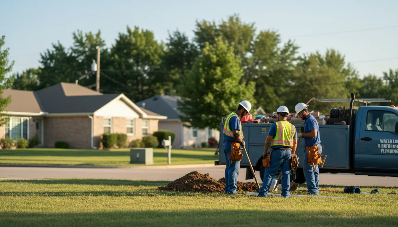 Residential water line and bathroom plumbing service in Muncie, IN
